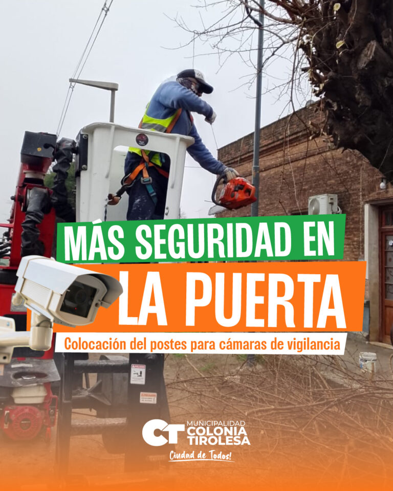 COLONIA TIROLESA AVANZA EN SEGURIDAD: Instalan primeras cámaras de videovigilancia en La Puerta